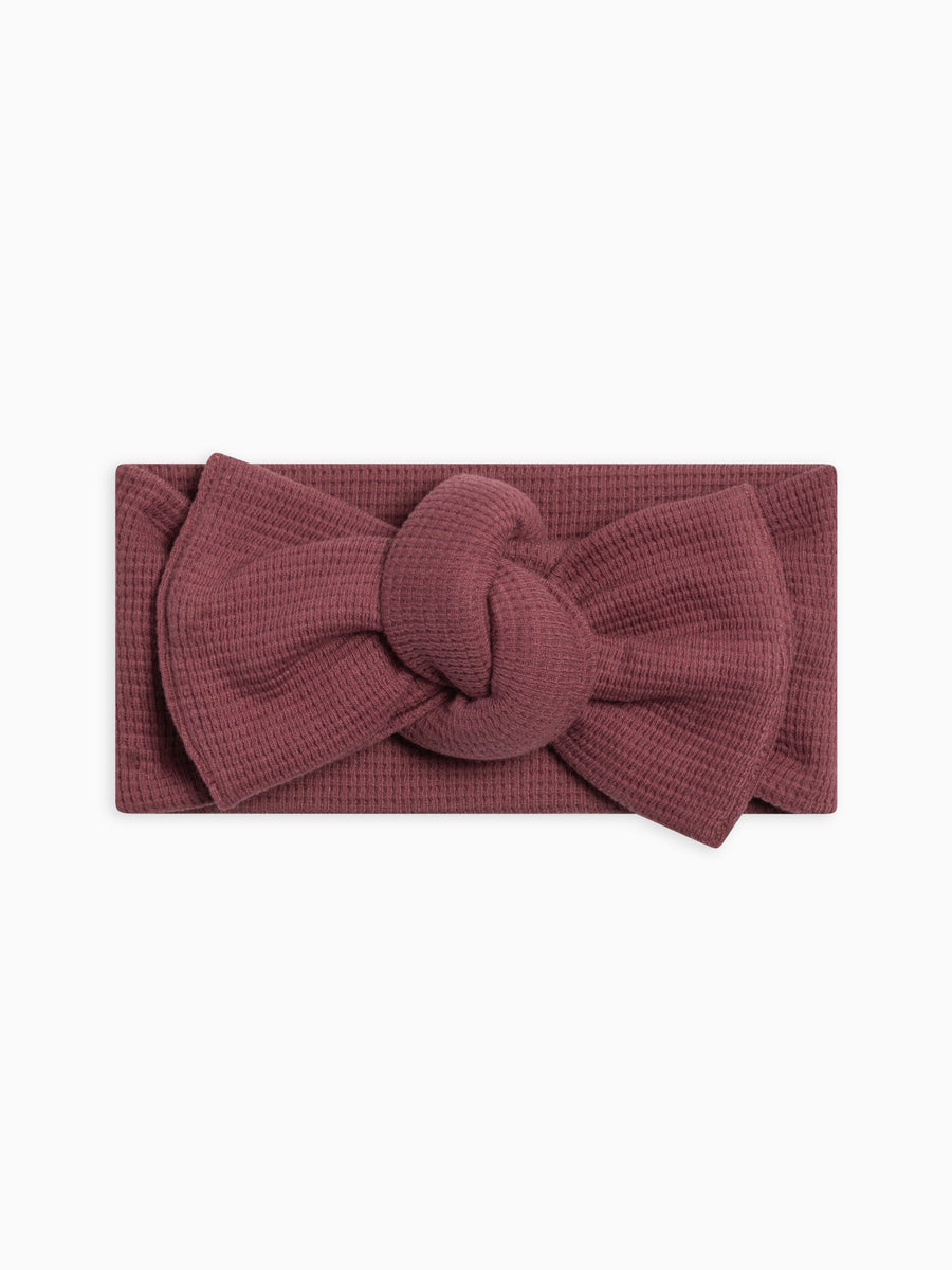 Waffle Bow Wrap Baby : Accessories : Bows : Headbands Kendi Organic Cotton Baby and Kids Waffle Bow Wrap