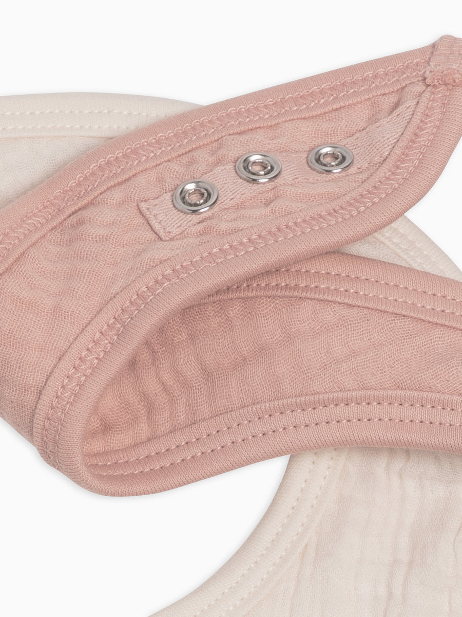 2-Pack Muslin Bibs Baby : Gear : Bibs : Feeding Colored Organics Organic Baby 2-Pack Muslin Bibs