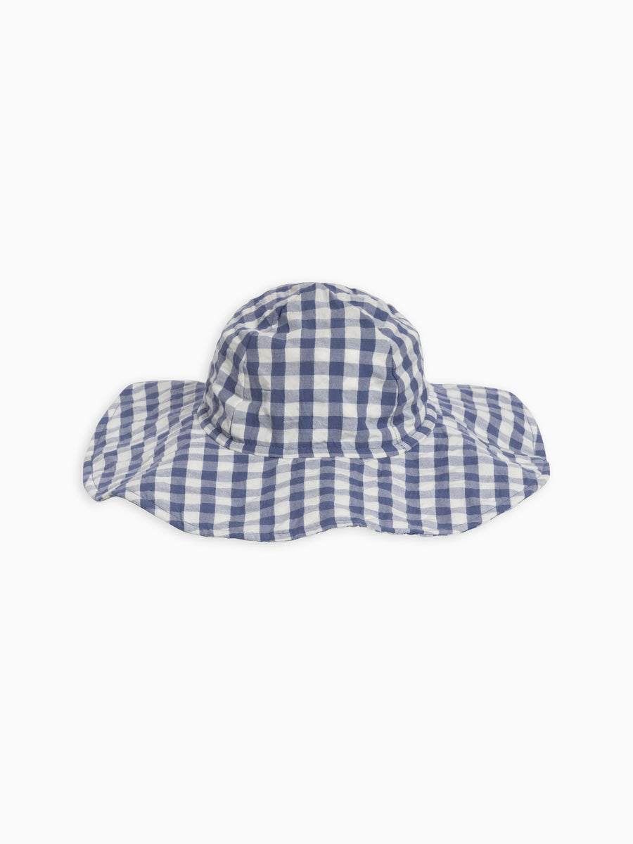 Seersucker Sun Hat Baby-Kids : Accessories : Hats Kendi Organic Cotton Baby and Kids Seersucker Sun Hat