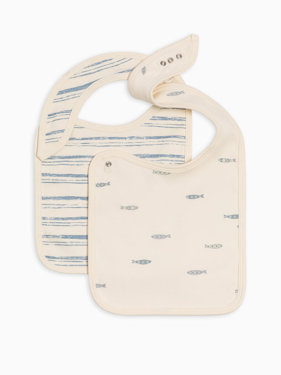 2-Pack Bibs Baby : Gear : Bibs : Feeding Colored Organics Organic Cotton Baby 2-Pack Bibs