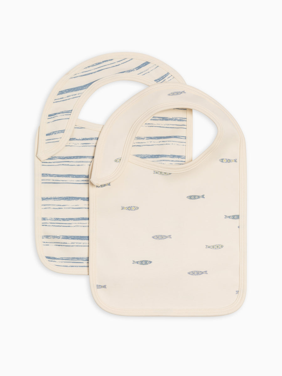 2-Pack Bibs Baby : Gear : Bibs : Feeding Colored Organics Organic Cotton Baby 2-Pack Bibs