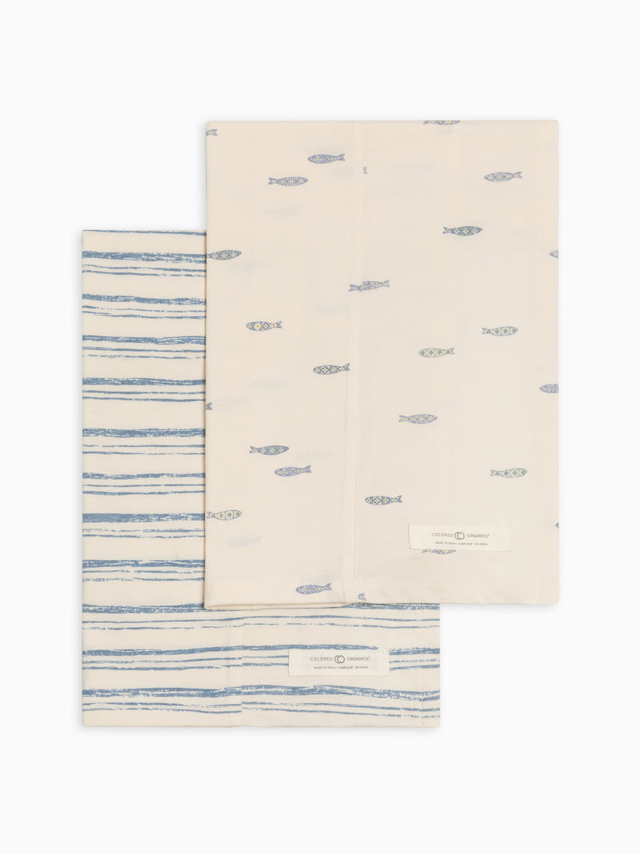 2-Pack Burp Cloths Baby : Gear : Burp Cloths : Feeding Colored Organics Organic Cotton Baby 2-Pack Burp Cloths