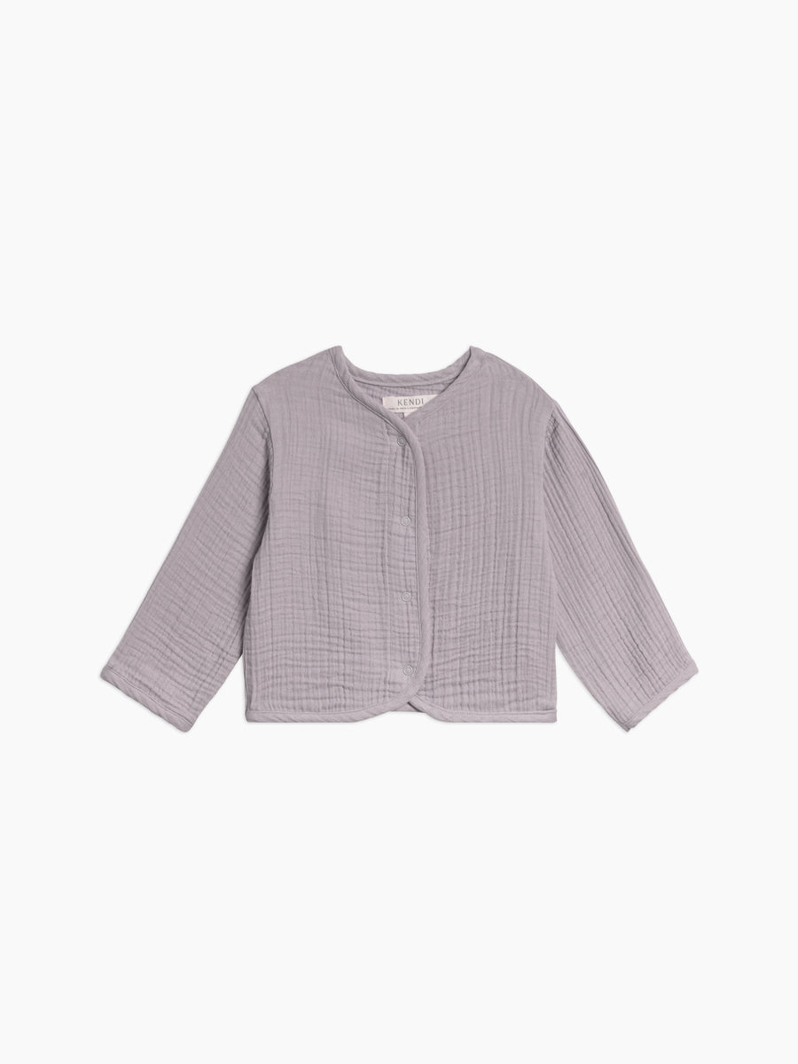 Marley Muslin Jacket Baby: Tops : Cardigans : Long Sleeves Kendi Organic Cotton Baby Marley Muslin Jacket