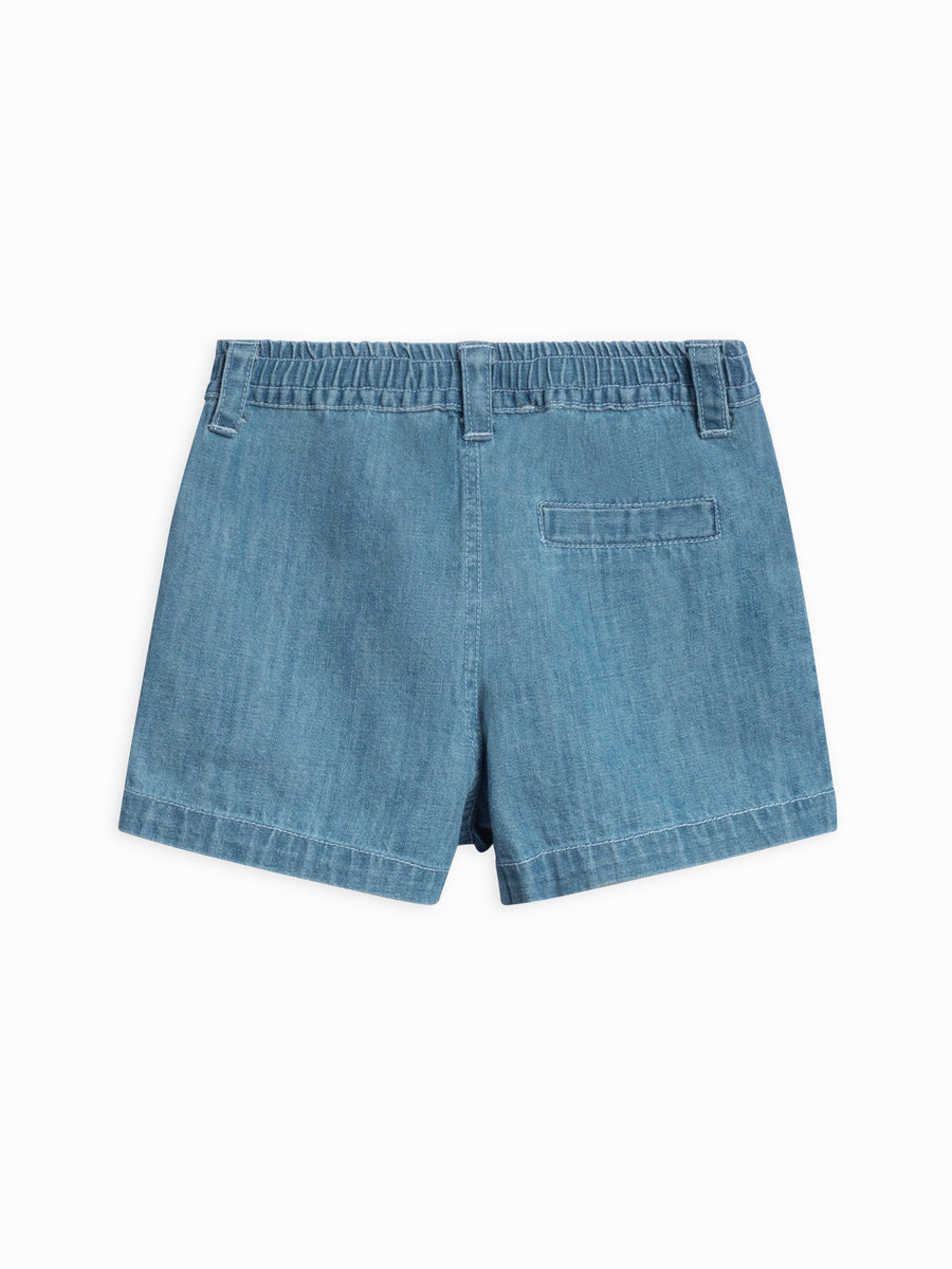 Luke Chambray Shorts Baby-Kids : Bottoms : Shorts Kendi Organic Cotton Baby and Kids Luke Chambray Shorts