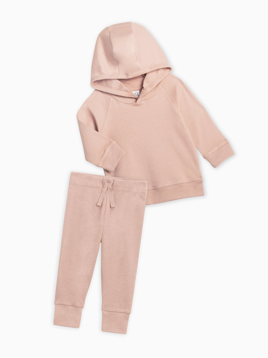 Organic Hoodie and Pant Set Baby-Kids : Virtual Set Colored Organics