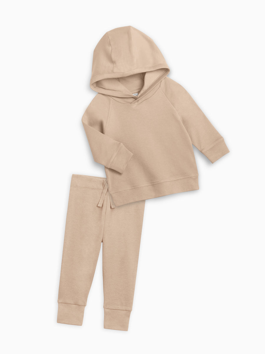 Organic Hoodie and Pant Set Baby-Kids : Virtual Set Colored Organics