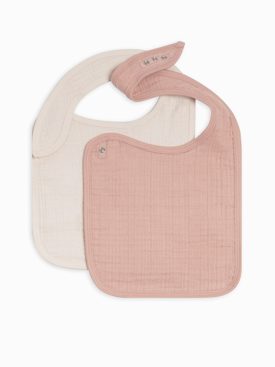 2-Pack Muslin Bibs Baby : Gear : Bibs : Feeding Colored Organics Organic Baby 2-Pack Muslin Bibs