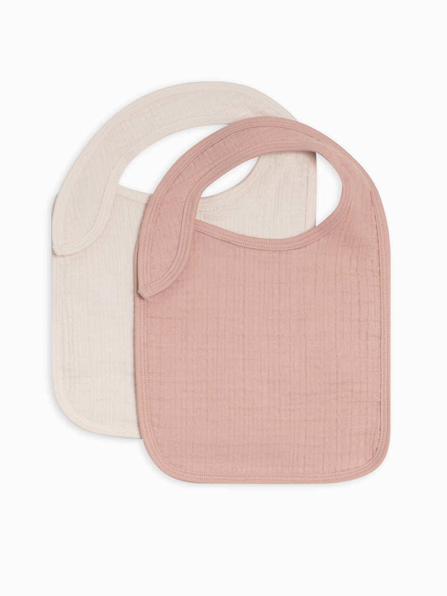 2-Pack Muslin Bibs Baby : Gear : Bibs : Feeding Colored Organics Organic Baby 2-Pack Muslin Bibs