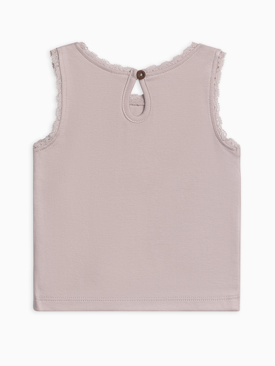 Selene Lace Tank Baby-Kids : Tops : Tanks Colored Organics Organic Cotton Baby and Kids Selene Lace Tank