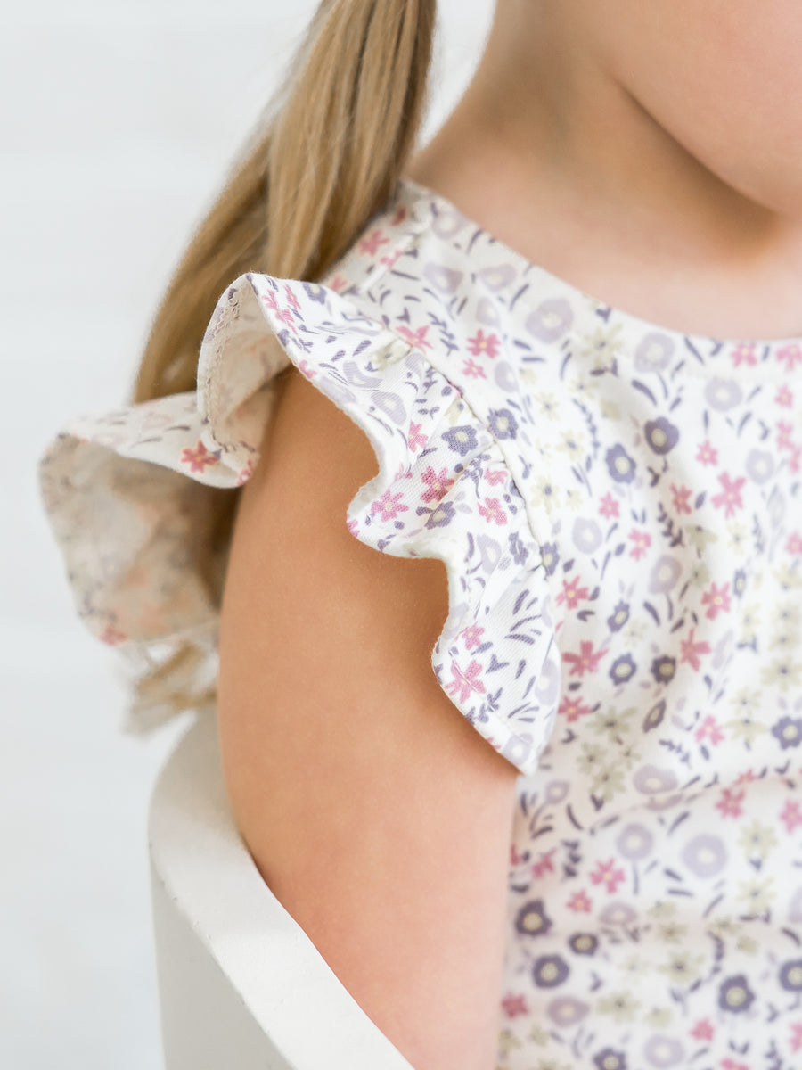 Ella Ruffle Sleeve Tank Baby : Tops : Tees : Short Sleeves Colored Organics Organic Cotton Baby and Kids Ella Ruffle Sleeve Tank