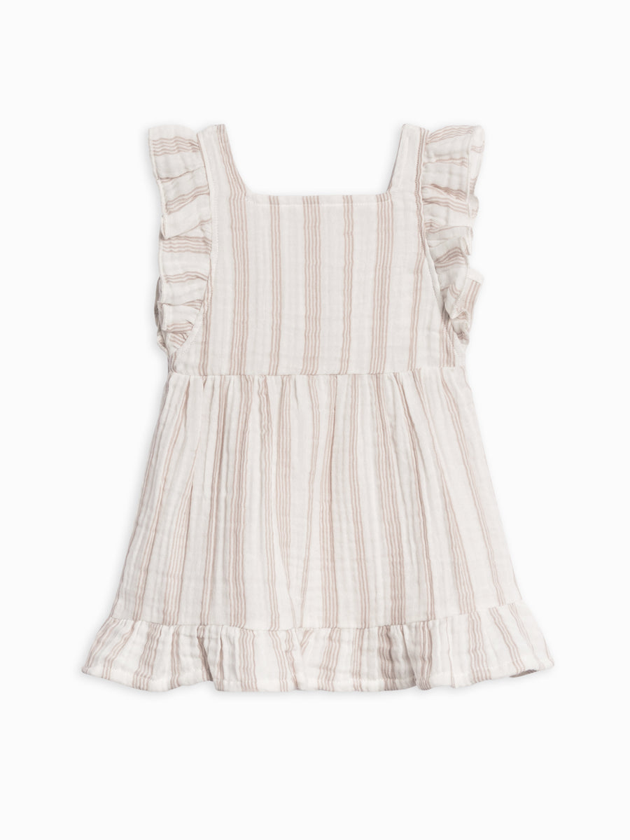 Jane Muslin Dress Baby-Kids : Tops : Dresses : Short Sleeves Kendi Organic Cotton Baby and Kids Jane Muslin Dress