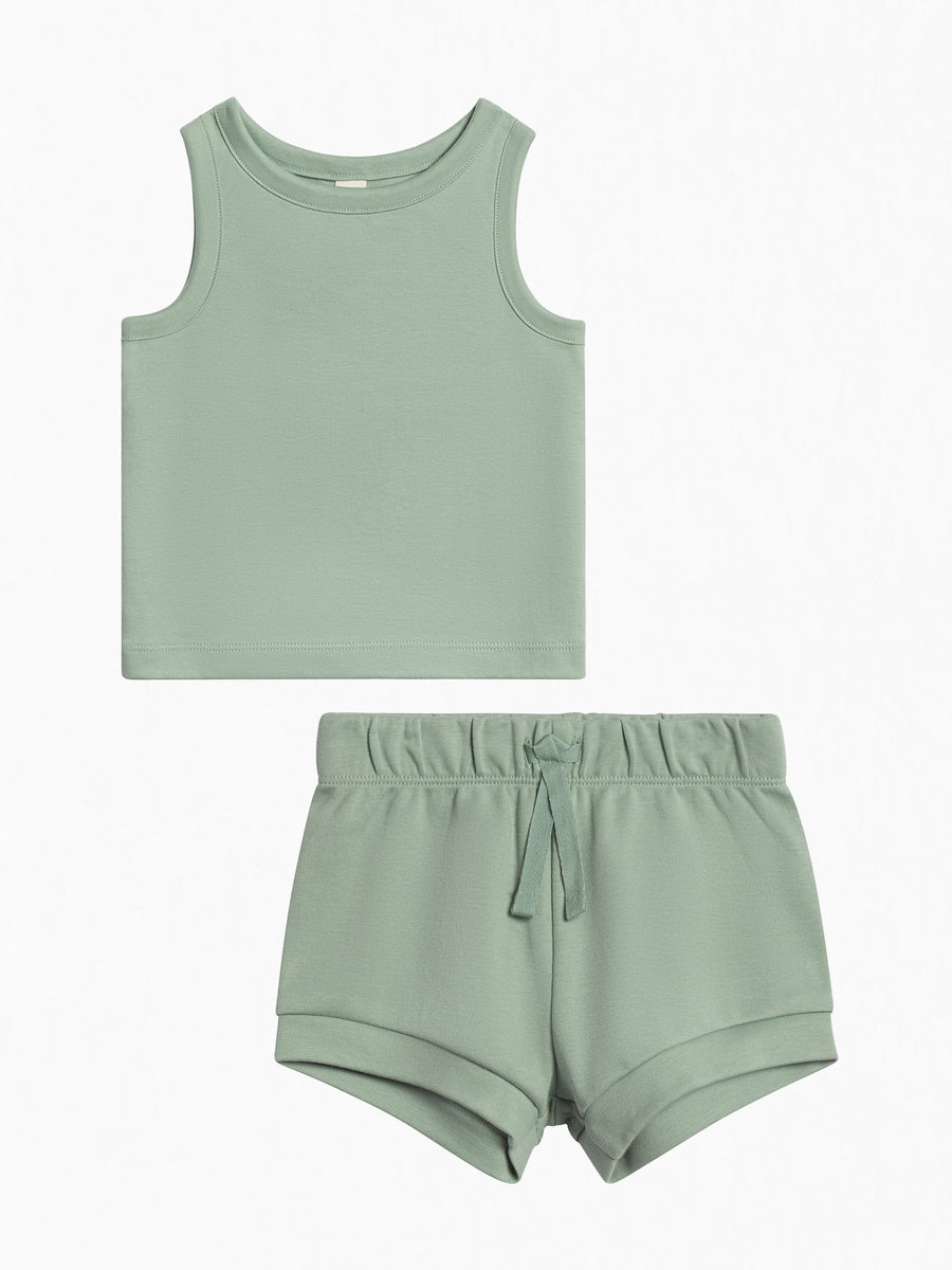 Organic Tank and Short Set Baby-Kids : Virtual Set Colored Organics 