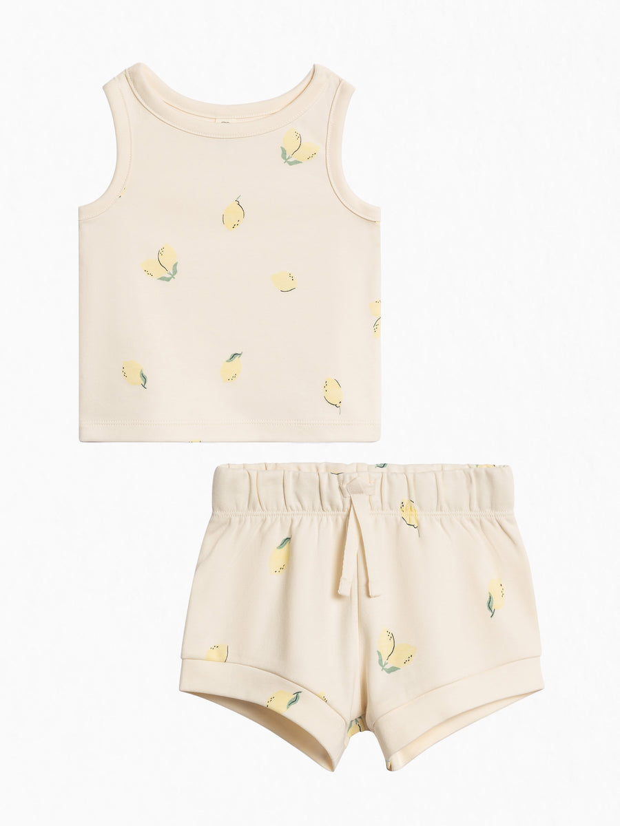 Organic Tank and Short Set Baby-Kids : Virtual Set Colored Organics 