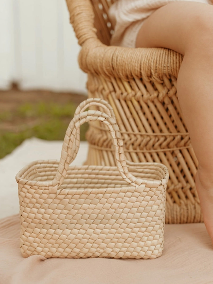 Mini Magnolia Straw Basket Kids : Accessories : Bags LEAH 