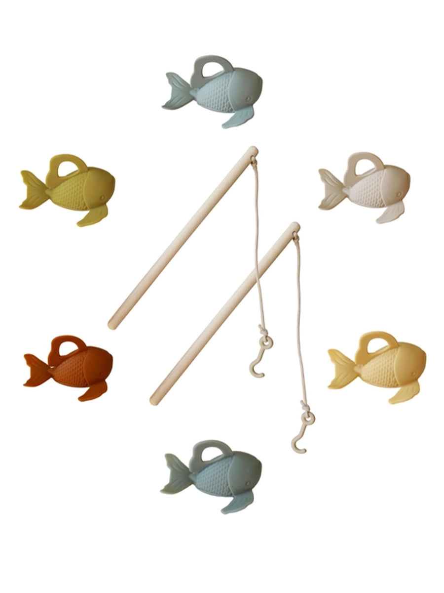 Silicone and Wood Fishing Play Set Baby : Nursery : Bath : Toys : Learning Marlowe & Co 