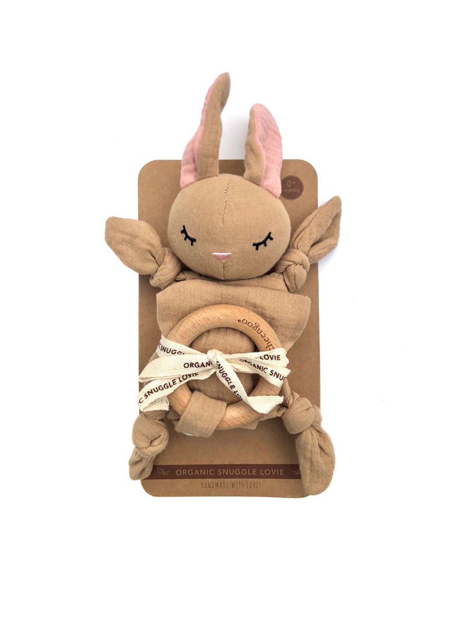Organic Snuggle Lovie Blanket - Bunny Baby : Toys : Plush + Crinkle : Teethers Cheengoo 